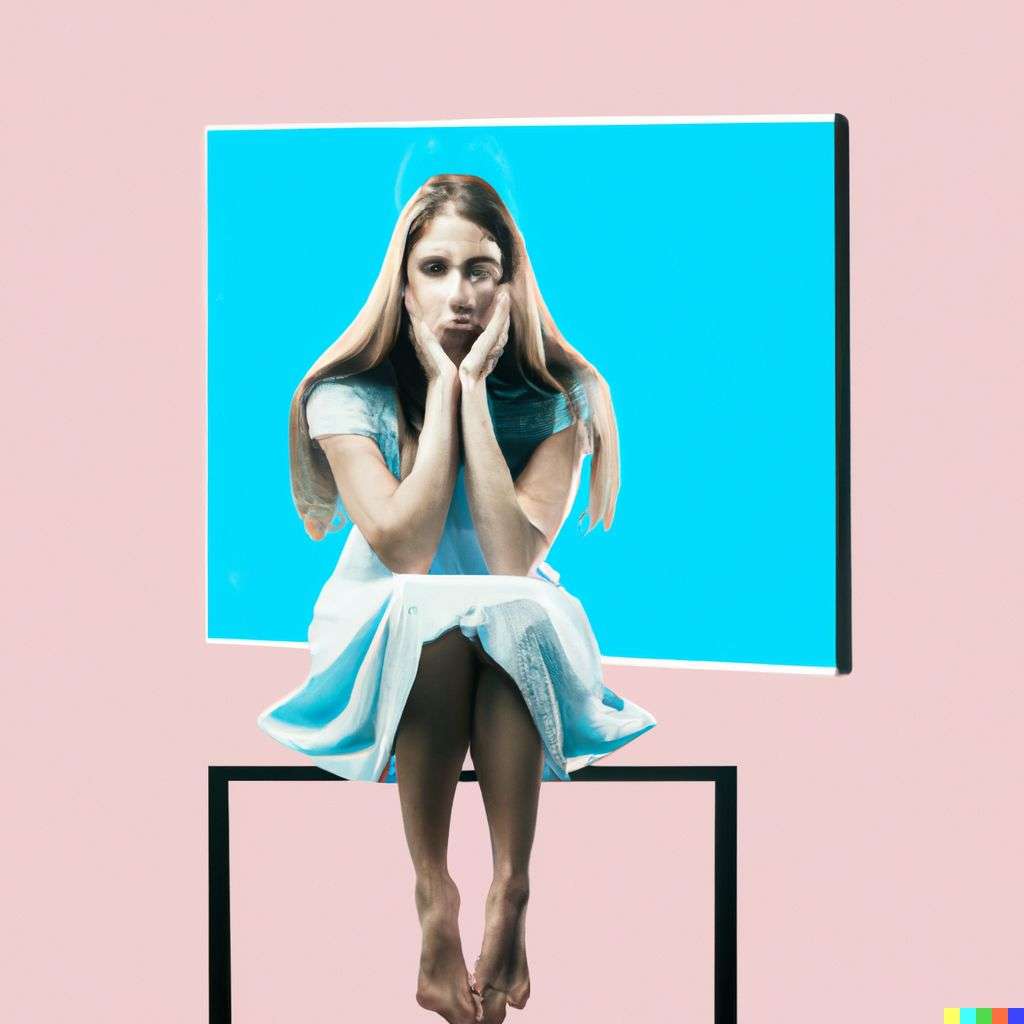 a representation of anxiety, mixed media